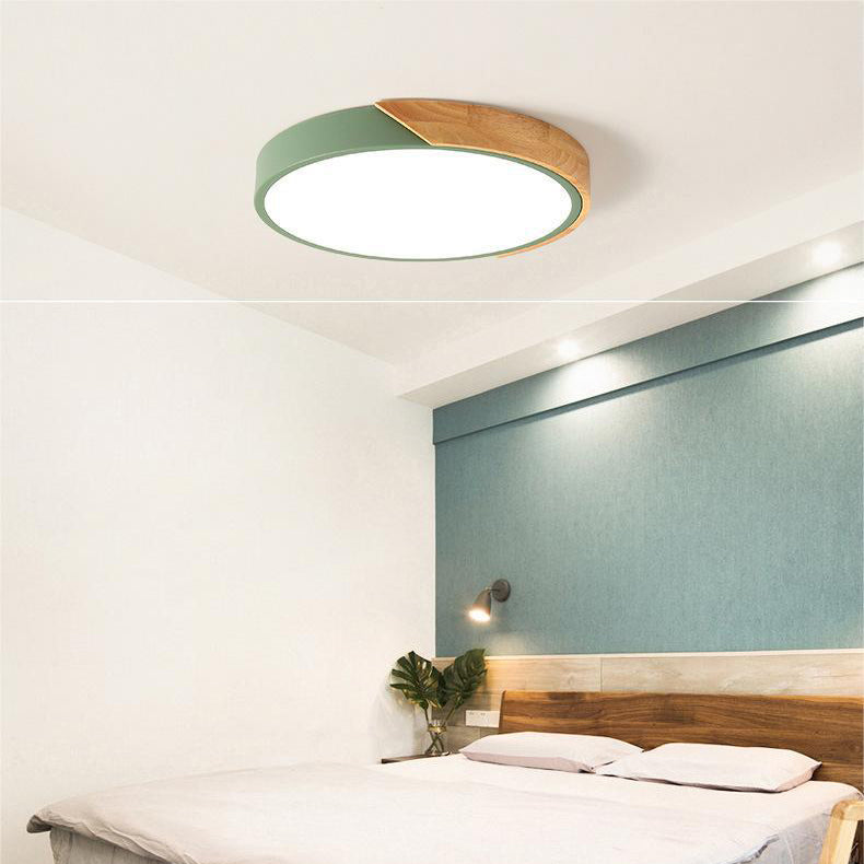 Plafonnier rond fin à trois teintes lumineuses
