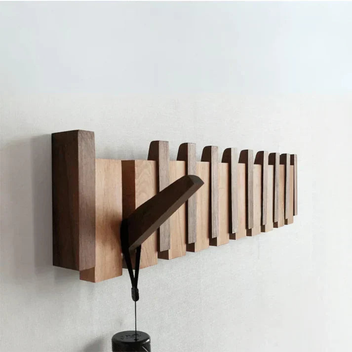 Porte-manteau mural avec 4, 6 ou 8 crochets rabattables