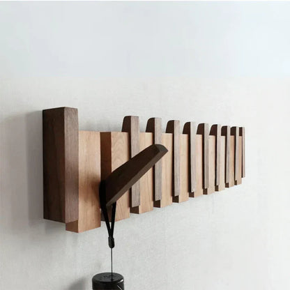 Porte-manteau mural avec 4, 6 ou 8 crochets rabattables