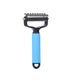 Brosse râteau double face pour le sous-poil des chiens