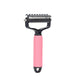 Brosse râteau double face pour le sous-poil des chiens