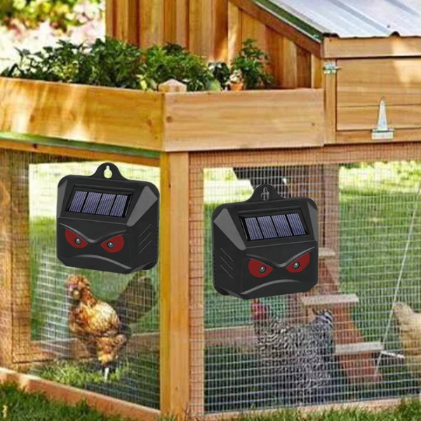 Dispositif solaire de jardin à voyants rouges dissuasifs