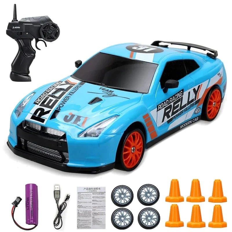 Voiture de dérapage radiocommandée avec phares à DEL