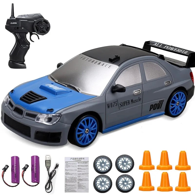 Voiture de dérapage radiocommandée avec phares à DEL