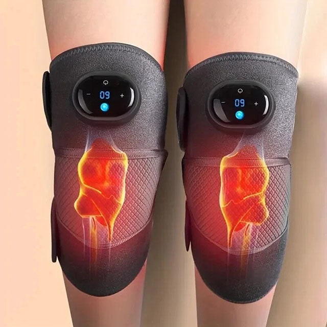 Genouillère chauffante rechargeable avec massage par vibrations