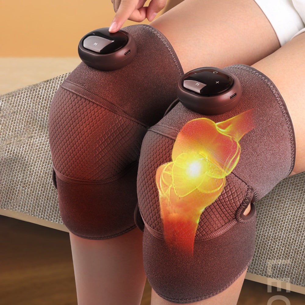 Genouillère chauffante rechargeable avec massage par vibrations