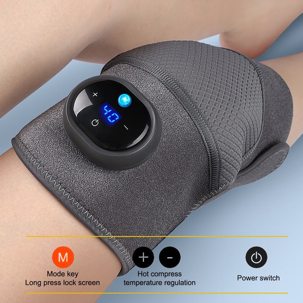Genouillère chauffante rechargeable avec massage par vibrations