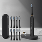 Brosse à dents sonique rechargeable avec huit têtes et étui