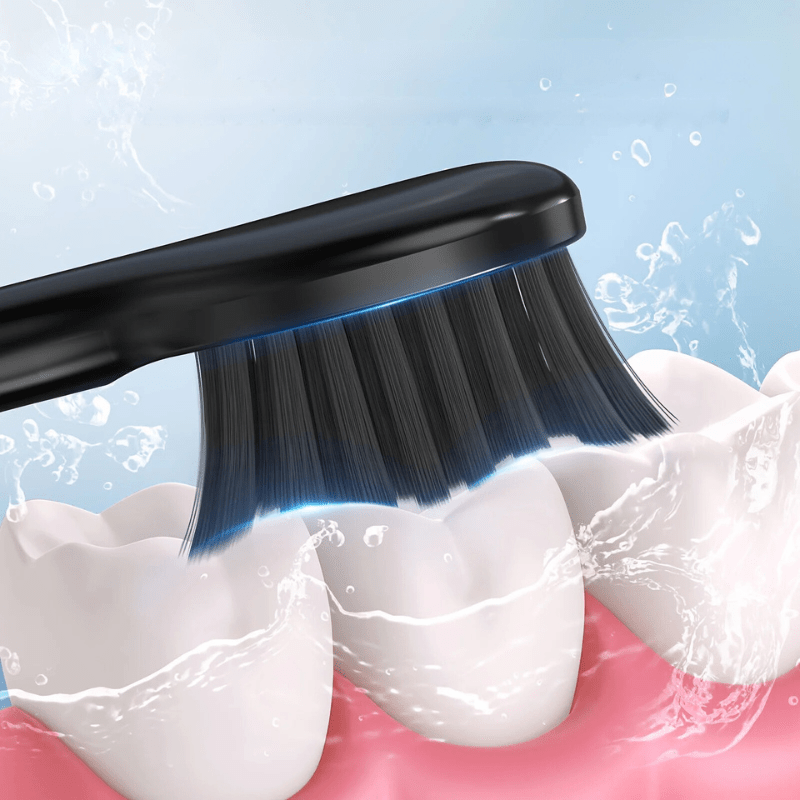 Brosse à dents sonique rechargeable avec huit têtes et étui