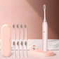 Brosse à dents sonique rechargeable avec huit têtes et étui
