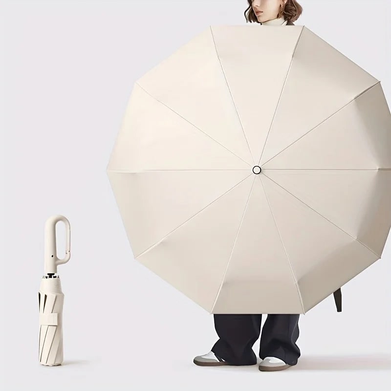 Parapluie de voyage compact avec attache mousqueton