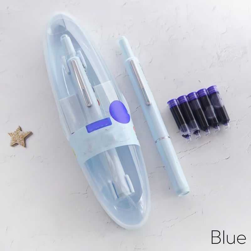 Stylo-plume rétractable à pointe fine avec clip