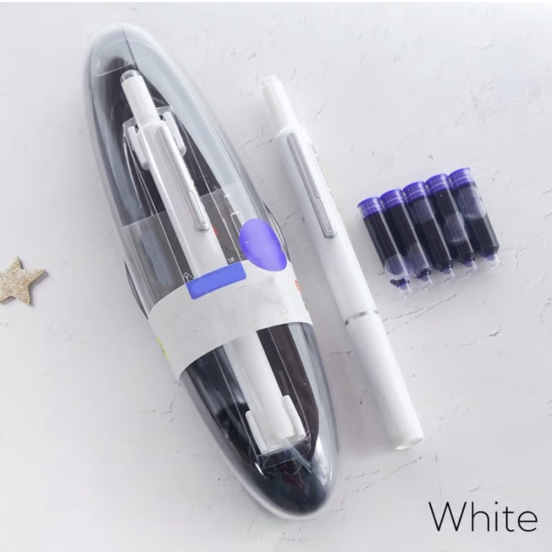 Stylo-plume rétractable à pointe fine avec clip