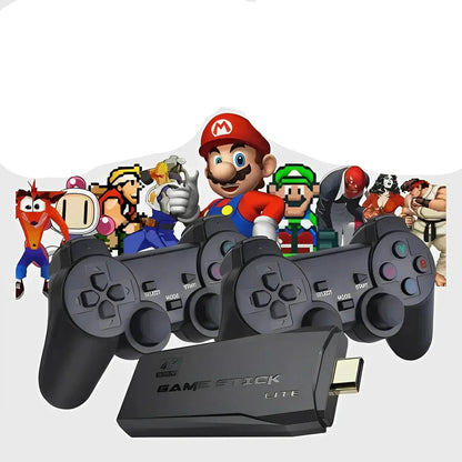 Console de jeu sur clé HDMI avec deux manettes sans fil