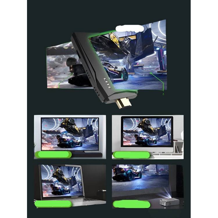Console de jeu sur clé HDMI avec deux manettes sans fil
