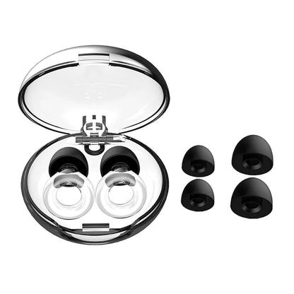 Bouchons d'oreilles réutilisables avec embouts silicone et étui