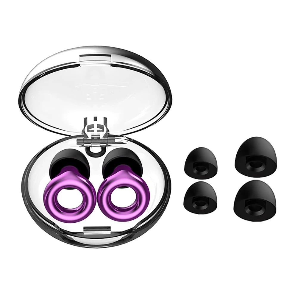 Bouchons d'oreilles réutilisables avec embouts silicone et étui