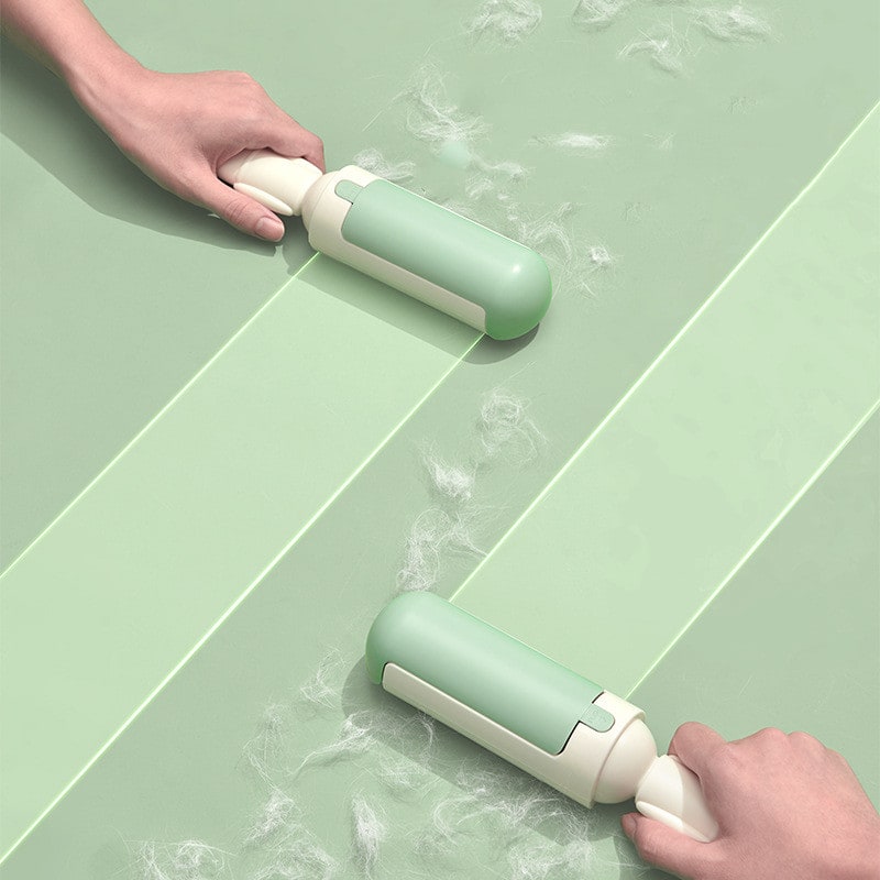 Brosse anti-poils réutilisable double face avec capuchon