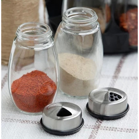 Carrousel à épices rotatif avec 6 pots en verre