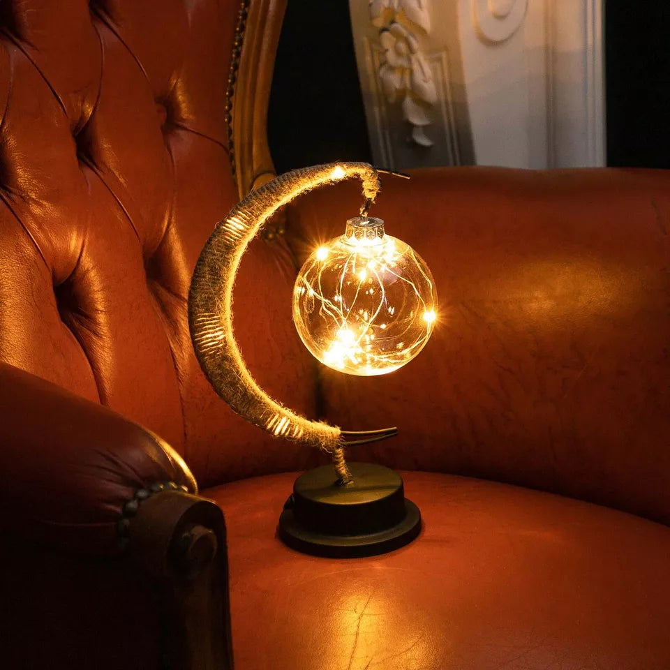 Lampe décorative LED à lueur lunaire, hauteur 27 cm
