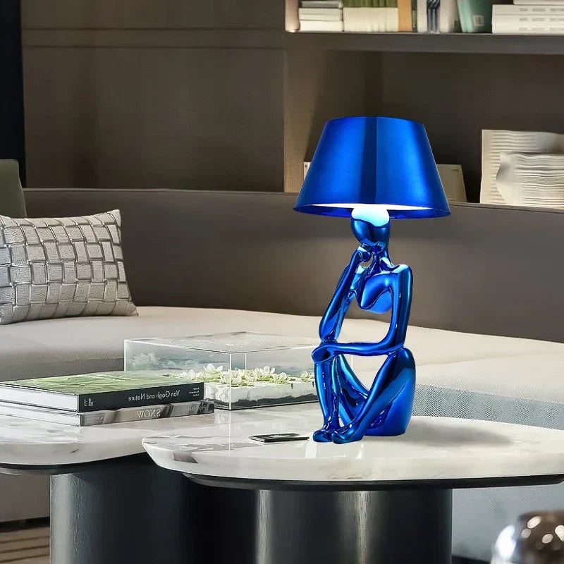 Lampe de table rechargeable à base sculpturale