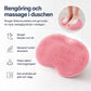 Brosse de douche en silicone pour les pieds avec ventouses