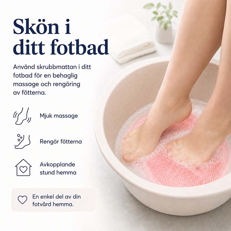 Brosse de douche en silicone pour les pieds avec ventouses