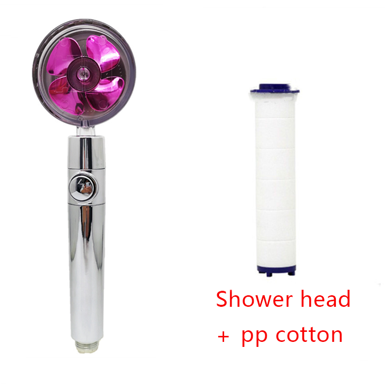 Pommeau de douche filtrant avec bouton pause et flexible