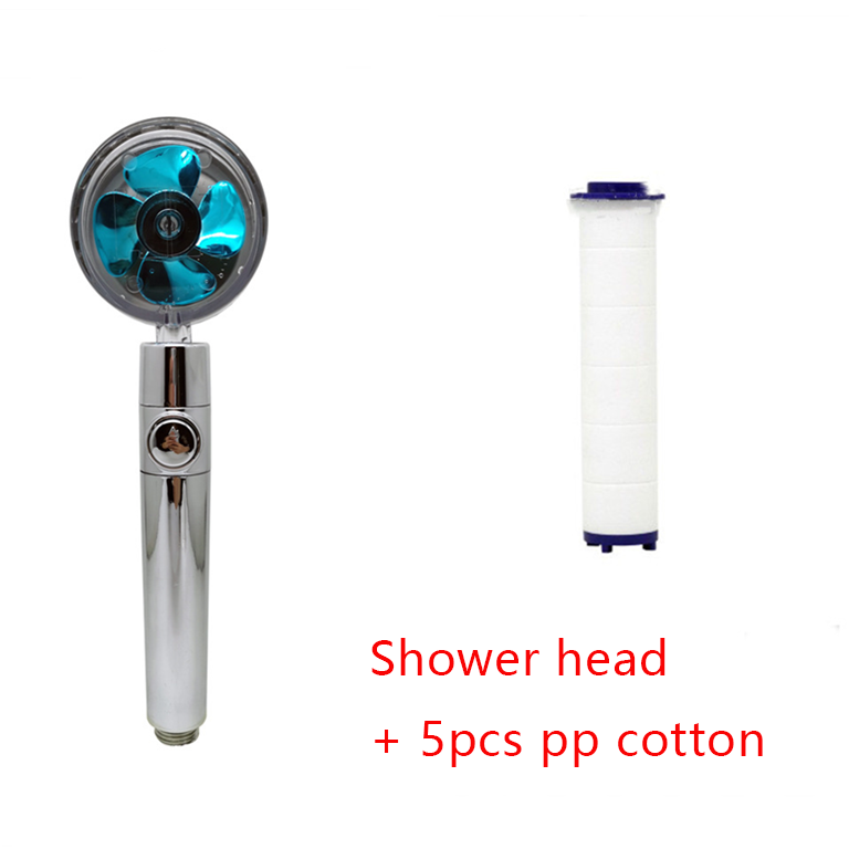 Pommeau de douche filtrant avec bouton pause et flexible