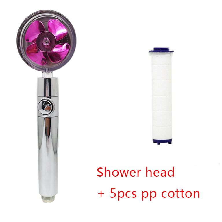 Pommeau de douche filtrant avec bouton pause et flexible