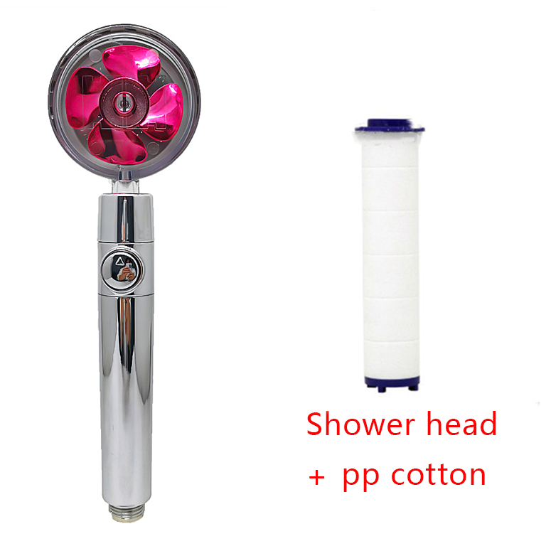 Pommeau de douche filtrant avec bouton pause et flexible