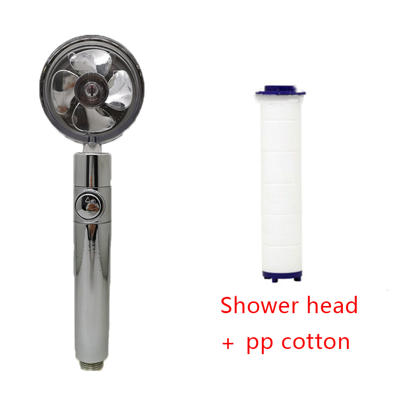 Pommeau de douche filtrant avec bouton pause et flexible