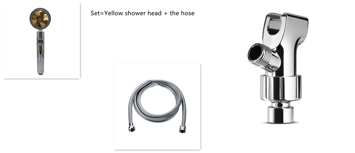 Pommeau de douche filtrant avec bouton pause et flexible