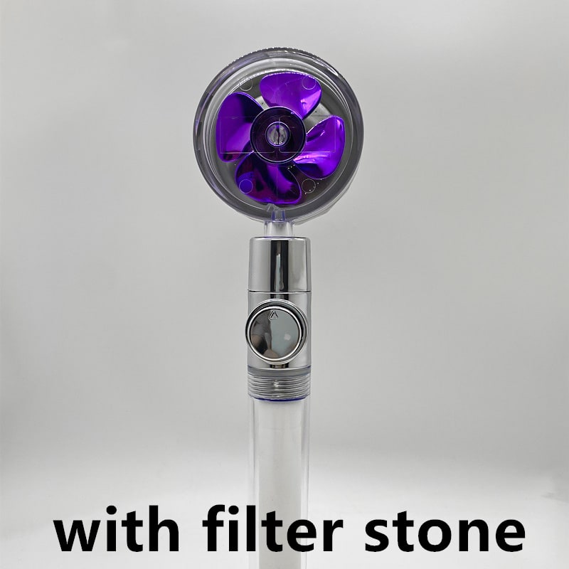 Pommeau de douche filtrant avec bouton pause et flexible