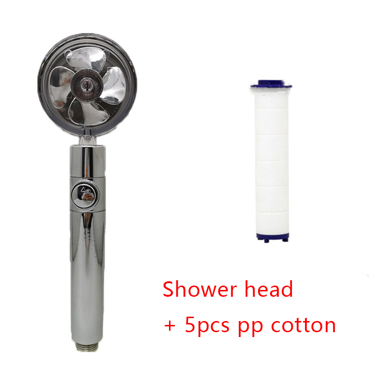 Pommeau de douche filtrant avec bouton pause et flexible