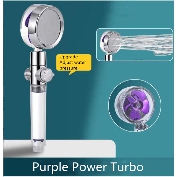 Pommeau de douche filtrant avec bouton pause et flexible