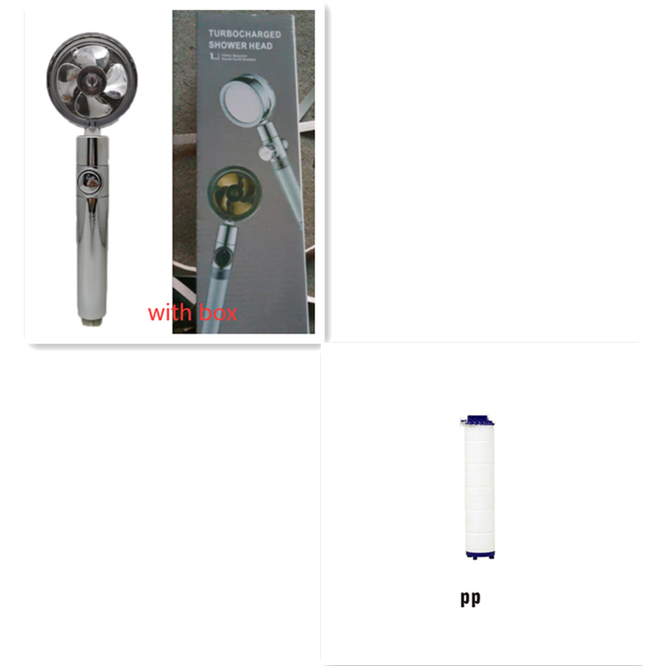 Pommeau de douche filtrant avec bouton pause et flexible