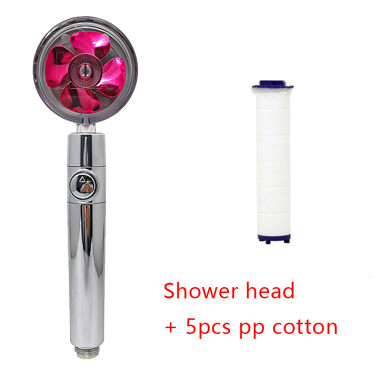 Pommeau de douche filtrant avec bouton pause et flexible