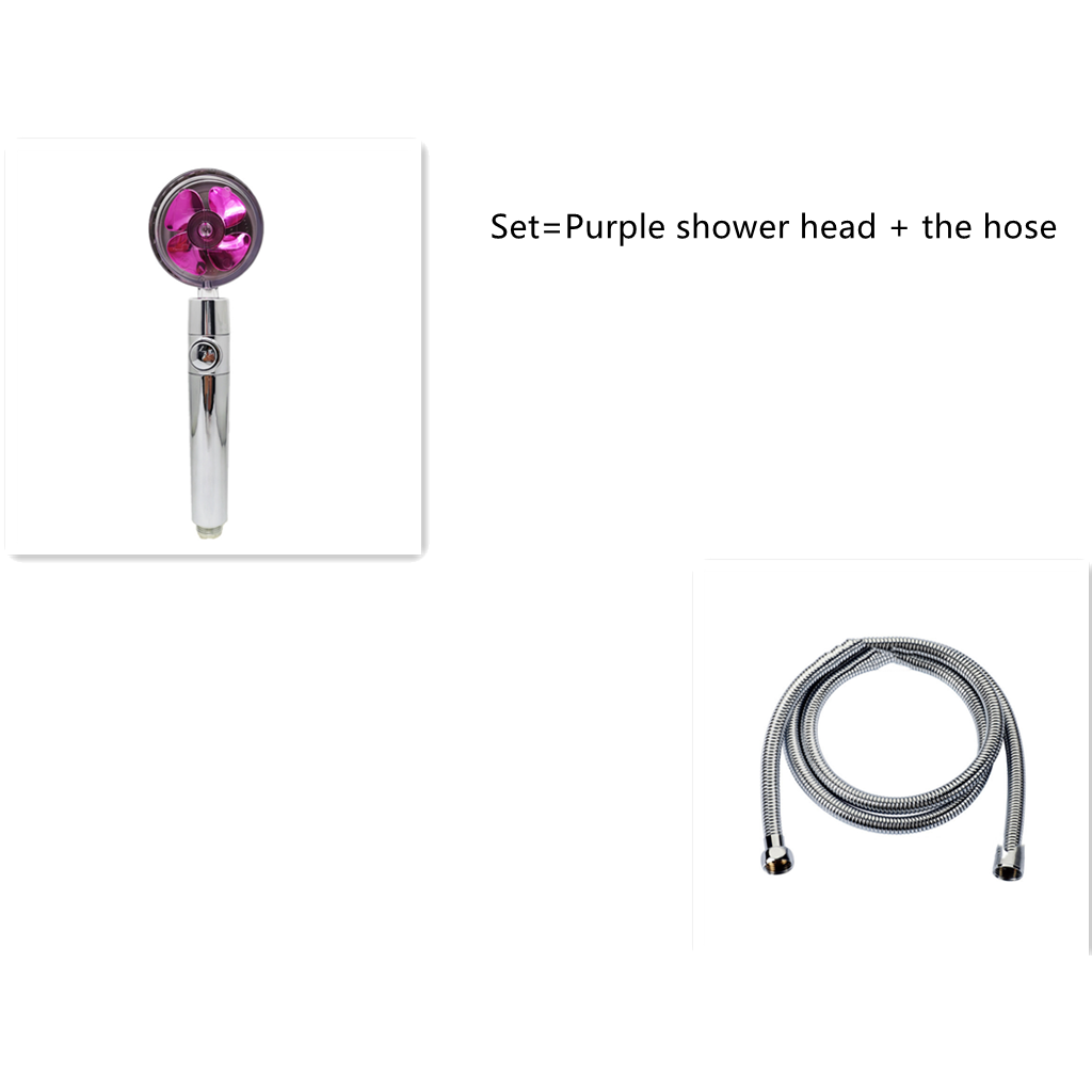 Pommeau de douche filtrant avec bouton pause et flexible
