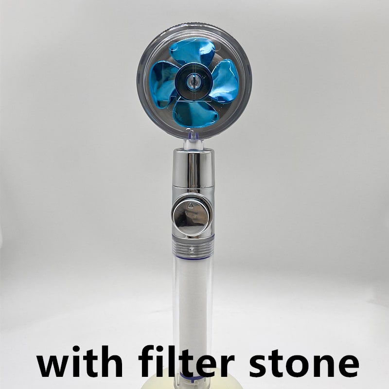 Pommeau de douche filtrant avec bouton pause et flexible
