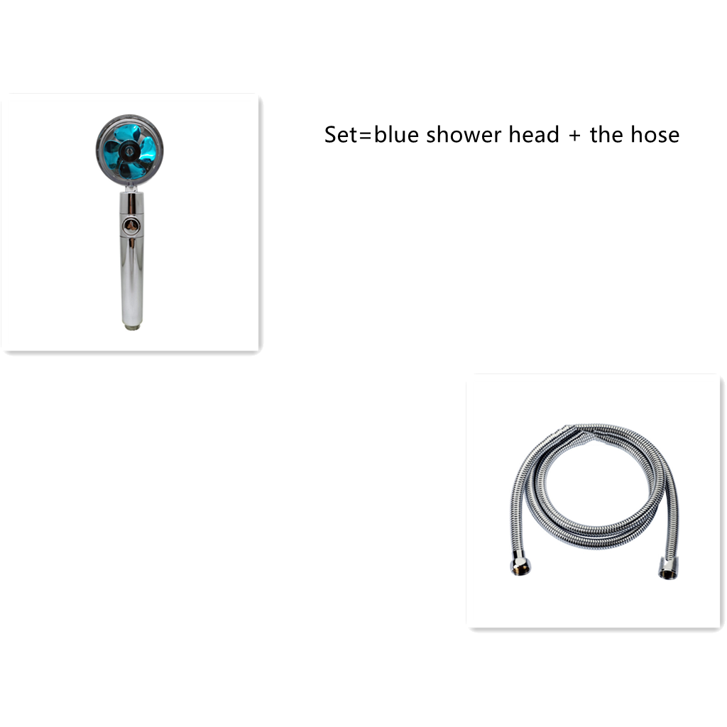 Pommeau de douche filtrant avec bouton pause et flexible