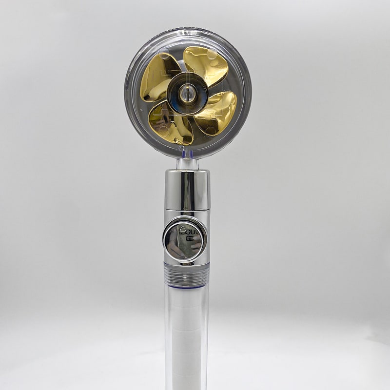 Pommeau de douche filtrant avec bouton pause et flexible