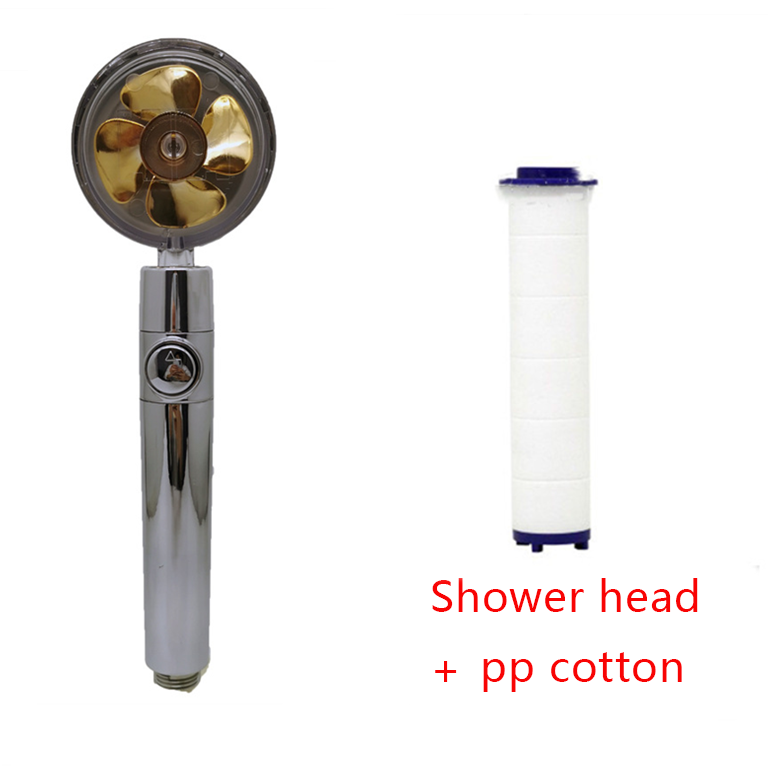 Pommeau de douche filtrant avec bouton pause et flexible