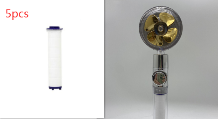Pommeau de douche filtrant avec bouton pause et flexible