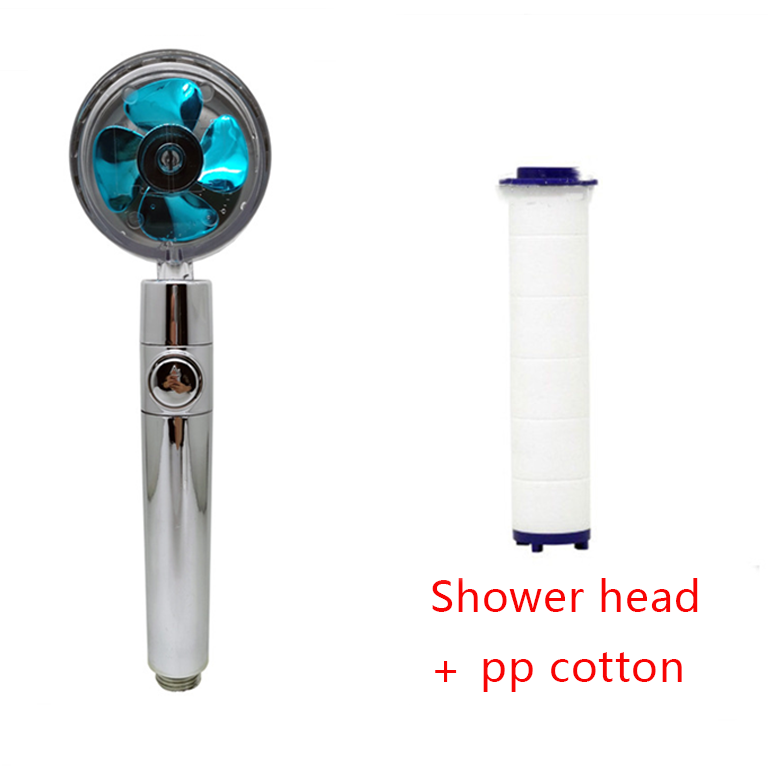 Pommeau de douche filtrant avec bouton pause et flexible