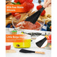 Cuillère-spatule en silicone avec manche en bois