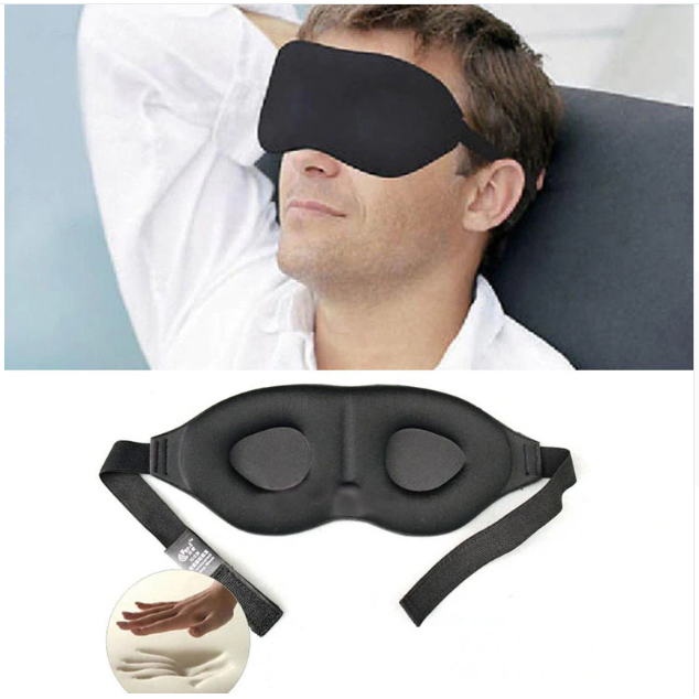 Masque de sommeil profilé 3D avec sangle réglable
