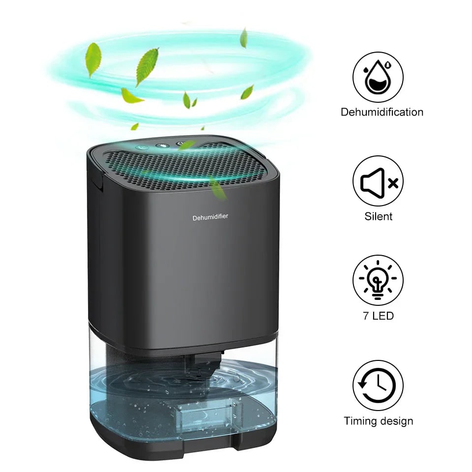 Déshumidificateur de chambre avec réservoir amovible, 1 litre