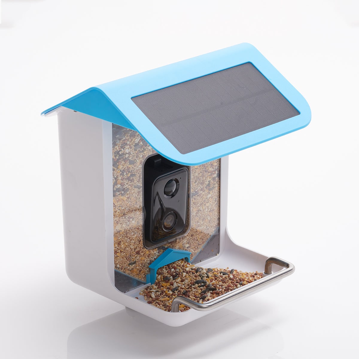 Mangeoire à oiseaux avec caméra Wi-Fi et panneau solaire
