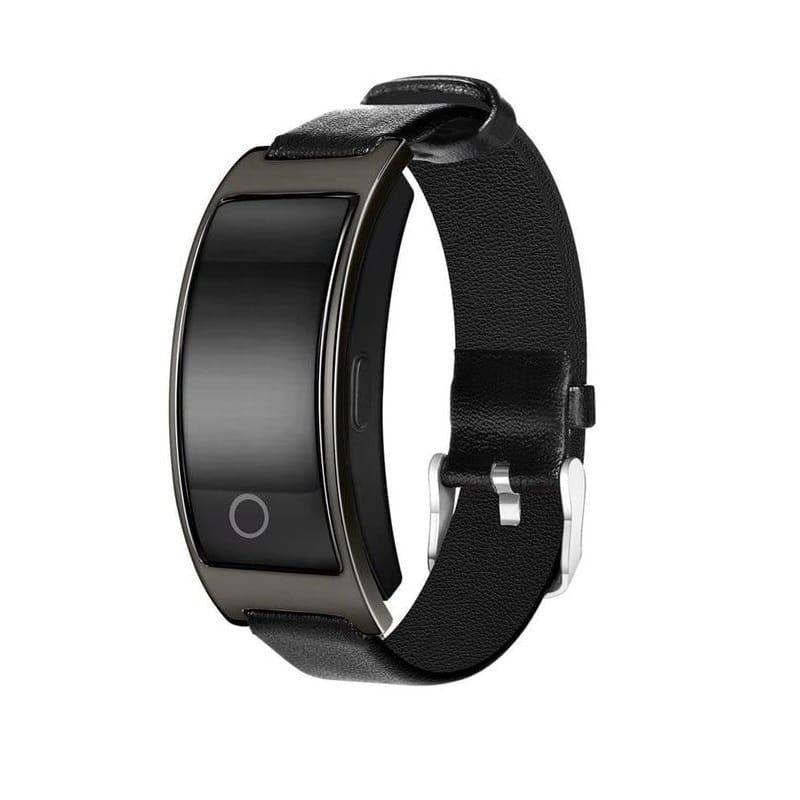 Montre connectée à écran OLED et bracelet en cuir